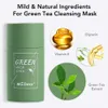 Té verde Limpiar Mascarilla Stick Aceite Ctrol Reducir los poros Eliminación de suciedad Hidratante Hidratante Blanqueamiento Anti-Acné Cuidado de la piel e66k #