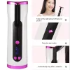 Irons Automatic Ceramic Hair Curling Iron Wavy Hair Curling Tongs Beach Waves Iron Curling Wand Cordless USB Air Curler