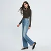 Frauen Jeans 2024 High-end-Retro Frühling Und Herbst Hohe Taille Abnehmen Alle Gerade Hosen Freund Für Frauen