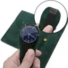 Borse portaoggetti Borsa per orologio in flanella di alta qualità con fibbia Custodia portatile in tinta unita resistente ai graffi addensata