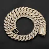 Groothandel Hot Sale Fashion 15mm Iced Out Cubaanse ketting ketting link hiphop sieraden voor heren rapper zirkoon ketting