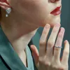 Colorful diamond-filled rattan branch gemstone ring niche design light luxury fashion style