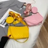 Sacs à bandoulière 2 en 1 sac matelassé pour femmes avec petit porte-monnaie mode Niche sacs à main sangle PU cuir Shopping