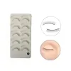 false Eyel Extensi Training Kit Practice Model Head Eye Pads Tweezers Glue Ring Brush Grafting Eyel Tools Kit U658#