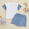 Kledingsets Baby Peuter Baby Boy Zomeroutfit In My Era T-shirt met korte mouwen en shorts Set Leuke 2-delige kleding