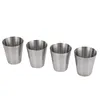 Tumblers 4pcs Outdoor Camping Tableware Travel Cups Set Picnic Supplies Stainless Steel Wine Beer Cup Whiskey Mugs