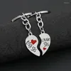 Bieciki 100pcs/działka 2024 Metal Love Splating Keyring