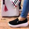 Casual Shoes Women Vulcanized Letter Zipper Loafers Ladies Sneakers Outdoor Wedge Heel Comfortable Female Walking 43