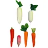 Fiori decorativi 6 pezzi decorazioni per la casa leggera di carota di ravanello simulato di verdure per carote finte in schiuma domestica