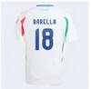 24 25 Italys 125 års jubileum Soccer Jerseys Player Version Maglie Da Calcio Totti Verratti Chiesa Italia 2024 Men Football Shirts Kids Kits