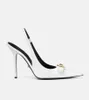 Italien 2024 Summer Gianni Ribbon Women Sandals Shoes Medusi Bow Slingback Patent Leather Stiletto Heels Point Toe Lady Pumps EU35-42