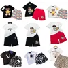 Set di vestiti per neonati firmati per neonati T-shirt pantaloncini Abbigliamento casual per bambini Tuta per bambini Bambini Ragazzi Cartoon Set da 2 pezzi AAA di alta qualità