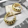 Halskette Ohrringe Set Ankunft Braut Großes Messing Hochzeit 18K vergoldet Damen Geometrisch Verlobungsgeschenk