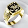 3 kleuren Mode Schorpioen Patroon Moslim Mannen 14 K Gouden Ring Retro Gothic Punk Stijl voor Party Mannelijke Sieraden Hele Groothandel