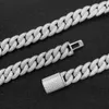 2024 18 mm Pass Custom Pass Diamond Tester Hip Hop VVS Moisanite Cuban Link 18 mm Iced Out 3 lignes Moisanie Stone Miami Cuban Chain