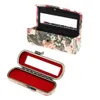 Pey Lip Gloss Holder PU Étui de rangement pour rouge à lèvres avec miroir pour voyage D3mH #