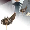 Broşlar Steampunk Gear Brooch Cadılar Bayramı Kostüm Moda Mücevher Gotik Yaratıcı Rozet Smokin Kravat Elbise Bluz Gömlekleri