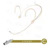 Mikrofoner 1,2 m earhook headworn headset Microphone Omnidirectional Condenser Cartridge Mic för Sennheiser för trådlös beige