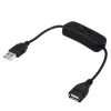 Escam 28 cm kabel USB z przełącznikiem przedłużania kabla włączonego/wyłączania do przełączania linii USB wentylator USB Linia zasilacza trwały adapter gorącej sprzedaży