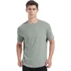 Mens Ultra Soft Bamboo Fiber Viscose Fiber T-shirt med krökt hem lättvikt och sval kortärmad avslappnad grundläggande t-shirt