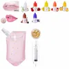 100ml Color Change DIY Kit Lip Gloss Base Mositurizing Lip Gloss Wholesale Liquid Lipstick Lip Tint Raw Material Gel m7Nw#