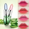 Aloe Vera Lápiz labial Tinte labial Cambio de color Jalea Barras de labios Maquillaje duradero Cosmético Bálsamo labial Hidratante Lápiz labial Hidratante E7U3 d0dn #