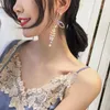 Baumeln Ohrringe Mode Fee Schmetterling Für Frauen Koreanische Luxus Multi-schicht Perle Kristall Quaste Asymmetrische Elegante Schmuck