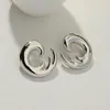 Dangle Earrings Irregular Design Metal Spray Fashion Simple Bright Face Niche Wholesale