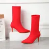 Botas femininas 2024 designer de luxo tamancos plataforma sapatos moda meados de bezerro salto alto pontiagudo senhoras de borracha deslizamento-na lona básica