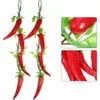 Dekorativa blommor 2 PCS vägg hängande dekoration simulerad röd paprika mögel konstgjorda pendel bondgård frukt simulering chili pografi