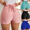 Damesshorts Dames Yoga Hoge taille Veters Sport Slim Fit Ademend Fietsen Voor dagelijks gebruik boven de knie