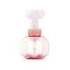 Storage Bottles 300ml Liquid Soap Dispenser Flower-shaped Plastic Transparent Empty Refillable Shower Gel Foam Foaming Pump Portable