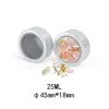 10-50pcs 25ml caixa de lata de alumínio redonda com janela jarra de vela metal lip balm gloss cosméticos ctainer doces unhas caixa de armazenamento de arte z3MS #