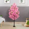 Artificial Cherry Tree Fake Plants Tabletop Living Room Pathway Guide DIY Party Wedding Decor Backdrop Home 240322