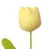 Fleurs décoratives Crochet Tulipe Fleur Cadeau Artisanat Fourniture Artificielle Pour Enfants Décoration De La Maison Centres De Table De Mariage Décorations De Bureau