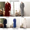 Vêtements de nuit pour hommes en peluche doux et confortable pyjamas hommes épais grand peignoir chemises de nuit étendues Homewear Pijama Robe