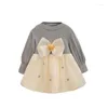 Girl Dresses Infant Dress Animal Bow Fashion Princess Birthday Party Kid Ball Gown Baby Clothes Wedding Toddler A926