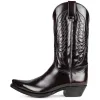 Buty mężczyźni Western Cowboy Boots Women Pu Skórzane buty haftowane wysokie buty para butów spiczasty buty o niskim obcasie plus size 3548