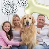 Ballons à thème de chien de décoration de fête inclus 40 pièces en latex imprimé et 4 feuilles en forme d'os pour Pe