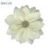 50pcSlot 9cm wielowarstwowy kwiat tkaniny z eleganckim lotosem dzieci piękne akcesoria na nakrycia głowy Wysoka jakość Th300 240313
