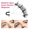 4 PCS-Reusable Magnetic False Eyeles with Eyel Curler 4 Magnets 3D Fake Eyel Extensi Self-adhesive Eye Makeup Tools u4kd#