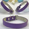 Fashion PU Leather Plain Color Dog Collar for Small Dogs Medium Dogs Large Dogs