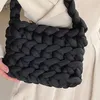 Evening Bags Women Underarm Bag Fashion Woven Ladies Tote Handmade Icelandic Wool Casual Elegant Solid Color Small Satchel