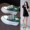 Casual Schoenen 2024 Zomer Vrouw Platform Sneakers Wedge Vrouwelijke 8cm Hoogte Toenemende Dames Mesh Ademend Canvas