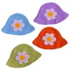 Bérets tricotés fleur seau chapeau pour femmes pêcheur Style japonais casquettes mode femme adolescentes printemps chapeaux anti-soleil