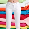 Jean femme pantalon pieds blancs couleur bonbon crayon pantalon extensible 20 couleurs disponibles pantalons Vaqueros Mujer