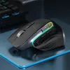 Souris sans fil Bluetooth 24G, Rechargeable, 12 couleurs, RGB LED, ergonomique, pour Gamer, ordinateur portable, iPad 240309