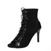 Elbise ayakkabıları Roma High topuklu kadınlar moda balık ağız ince topuk artı 41 striptizci kadın sandalet yaz 2024 mujer