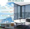 Films One Way Window Film,Mirror Tint Glass Film,Daytime Privacy Sun Blocking Heat Control Anti UV Reflection Sticker for Home Office