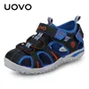 Uovo Brand Summer Beach Footwear Kids Stängd tå småbarn Sandaler Barnens modedesigner Skor för pojkar och flickor #24-38 240318